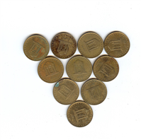  10 عدد سکه 5 پنج ریالی حافظ سال 1372