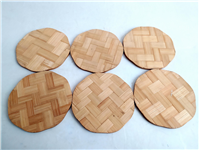 6عدد زیرلیوانی کلکسیونی از جنس بامبو