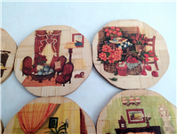 6عدد زیرلیوانی کلکسیونی از جنس بامبو