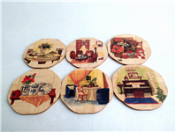 6عدد زیرلیوانی کلکسیونی از جنس بامبو