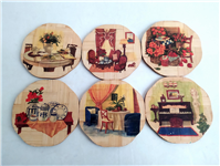 6عدد زیرلیوانی کلکسیونی از جنس بامبو