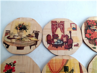 6عدد زیرلیوانی کلکسیونی از جنس بامبو