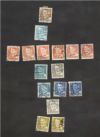 16 عدد تمبر مربوط به کشور دانمارک