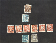 16 عدد تمبر مربوط به کشور دانمارک