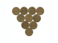  10 عدد سکه 5 پنج ریالی حافظ سال 1371