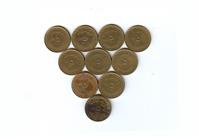  10 عدد سکه 5 پنج ریالی حافظ سال 1371 