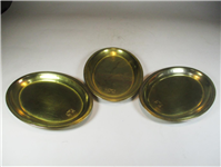 3 عدد سینی قند پهلو برنجی روسی قدیمی 