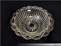  2عدد کاسه شیشه ای قدیمی طرح زنجیری