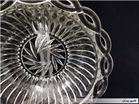  2عدد کاسه شیشه ای قدیمی طرح زنجیری