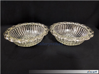  2عدد کاسه شیشه ای قدیمی طرح زنجیری