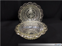  2عدد کاسه شیشه ای قدیمی طرح زنجیری