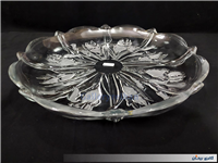  دیس میوه خوری بلوری ضخیم طرح گل زنبق