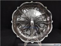  دیس میوه خوری بلوری ضخیم طرح گل زنبق