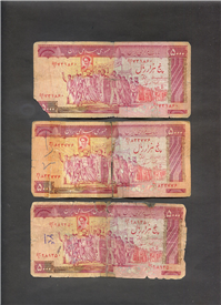  3عدد اسکناس تظاهراتی نمازی ـ نوربخش