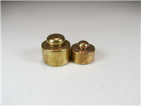  2 عدد وزنه قدیمی برنجی 100 و 50 گرم 