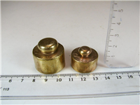  2 عدد وزنه قدیمی برنجی 100 و 50 گرم 