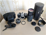 ست دوربین Fujica AX-5 با لنز نرمال و تله