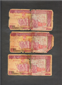  3عدد اسکناس تظاهراتی نمازی ـ نوربخش 