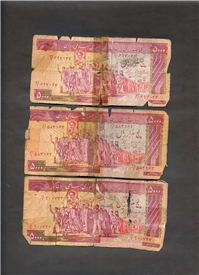  3عدد اسکناس تظاهراتی نمازی ـ نوربخش 