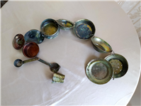  ست 12 تکه ظروف فانتزی آویزی طرح مسی