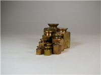  ست کمیاب وزنه های 1 تا 100 مثقال برنجی 