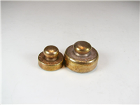  2 عدد وزنه قدیمی برنجی 100 گرم و نیم سیر