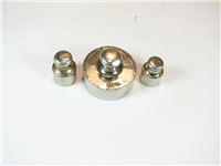  3 وزنه برنجی قدیمی 100 و 21.5 و 16.5 گرمی