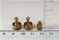  3عدد وزنه برنجی قدیمی 5 و 2 گرمی کمیاب