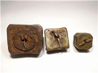 3عدد وزنه فولادی قاجاری دست ساز و حلقه دار