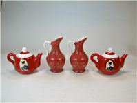  ست 4 تکه ظروف لاکی قوری و پارچ کوچک