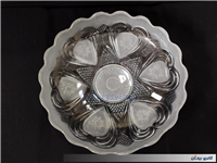  ظرف میوه خوری ضخیم بلوری طرح قلب