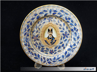 دیوارکوب شاه عباسی نقاشی قلم آبی دو رنگ