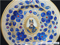  دیوارکوب شاه عباسی نقاشی قلم آبی کوره پخت