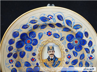  دیوارکوب شاه عباسی نقاشی قلم آبی کوره پخت