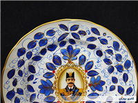  دیوارکوب شاه عباسی نقاشی قلم آبی کوره پخت