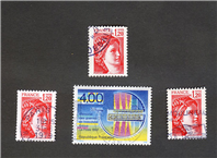  4 عدد تمبر مربوط به کشور فرانسه