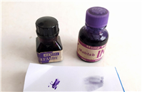  2 عدد قوطی بسیار قدیمی جوهر رنگ بنفش