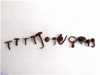  12 عدد گل میخ و ابزار ریز فولادی دست ساز