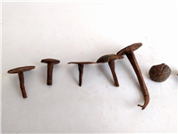  12 عدد گل میخ و ابزار ریز فولادی دست ساز