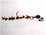  12 عدد گل میخ و ابزار ریز فولادی دست ساز