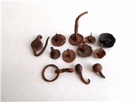  12 عدد گل میخ و ابزار ریز فولادی دست ساز