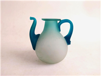 قوری دکوری شیشه ای کاملا دست ساز قدیمی