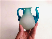 قوری دکوری شیشه ای کاملا دست ساز قدیمی