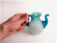 قوری دکوری شیشه ای کاملا دست ساز قدیمی