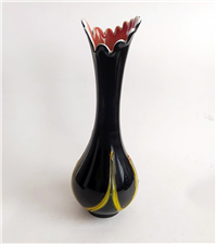  گلدان شیشه ای سه پوست دستساز کمیاب 