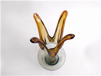  گلدان شیشه ای دستساز خوشرنگ قدیمی