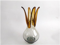  گلدان شیشه ای دستساز خوشرنگ قدیمی