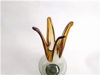  گلدان شیشه ای دستساز خوشرنگ قدیمی