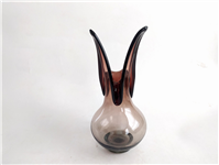 گلدان شیشه ای دستساز زرشکی قدیمی