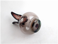 گلدان شیشه ای دستساز زرشکی قدیمی